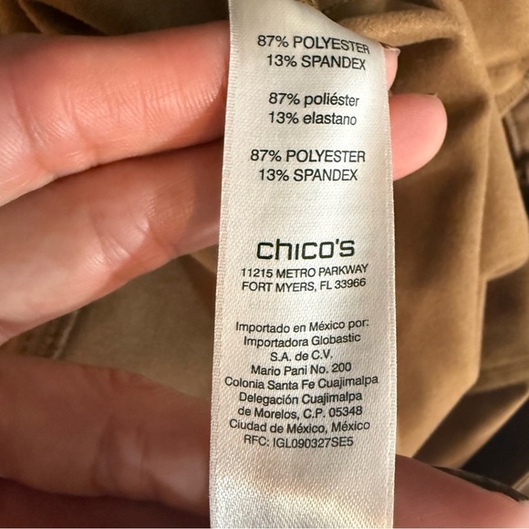 Chicos Sz 2 Regular ( US 12) Medium Md Brown
Vegan Faux Suede Stretchy Slim Leg - Picture 13 of 14